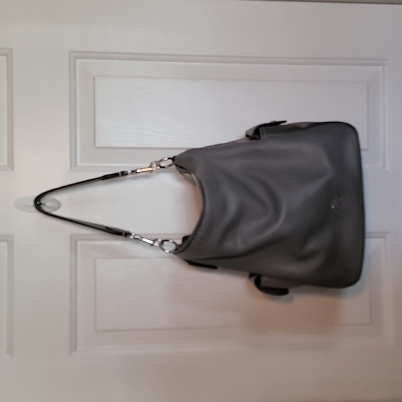 Grey Leather Coach Purse - Picture 1 of 7